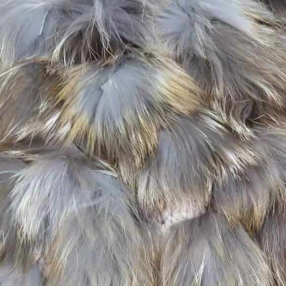 Auth FENDI Shawl Muffler Scarf Grey/Brown/Pink Cashmere/Fur - e59859a - Picture 3 of 7